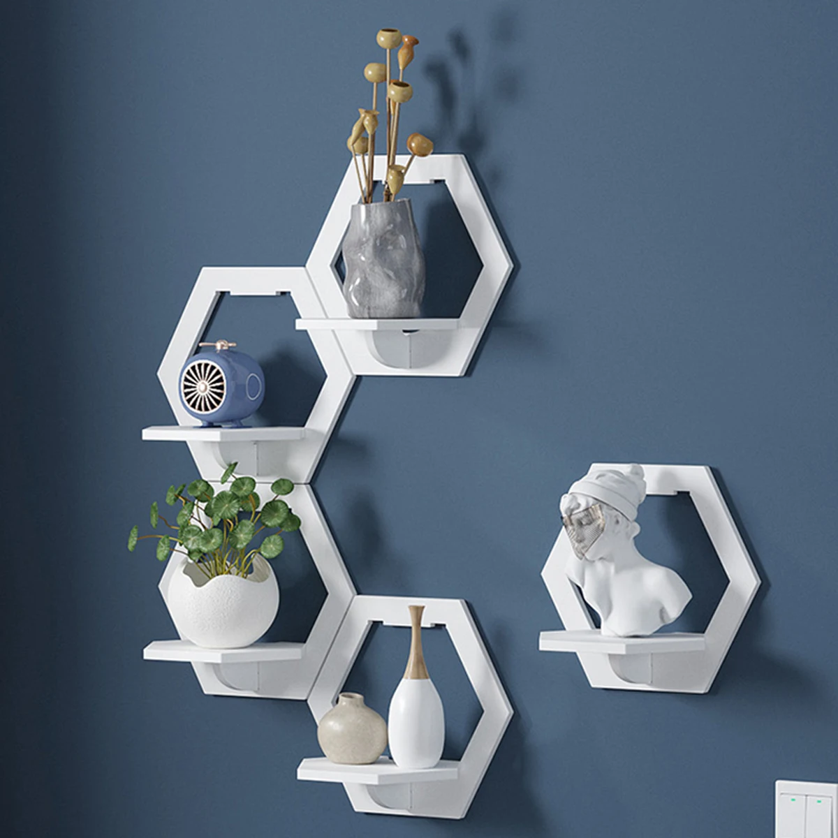 3 adet Altıgen duvar rafı Yumr - Terracotta Pot incelemesi ve fiyatı
