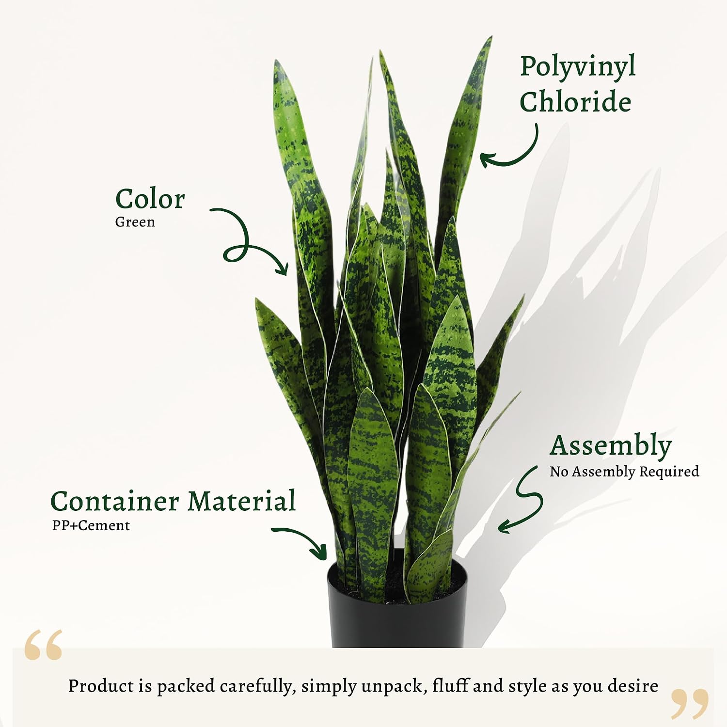 Yapay Yılan Bitkisi, 35 inçlik - Snake Plant incelemesi ve fiyatı
